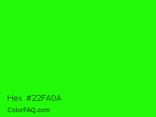 Hex #22fa0a Color Image
