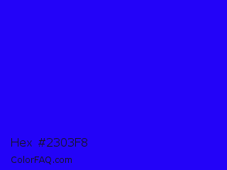 Hex #2303f8 Color Image