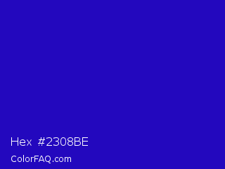 Hex #2308be Color Image