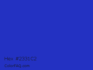 Hex #2331c2 Color Image