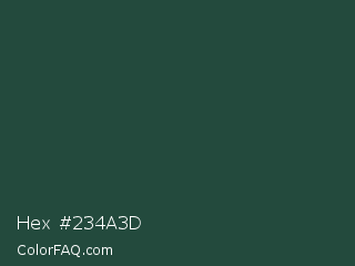 Hex #234a3d Color Image