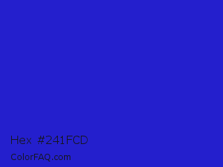 Hex #241fcd Color Image
