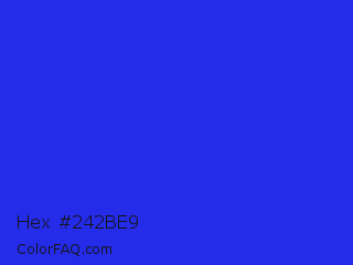 Hex #242be9 Color Image