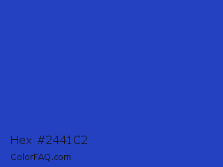 Hex #2441c2 Color Image