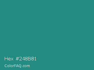 Hex #248b81 Color Image