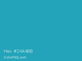 Hex #24a4bb Color Image