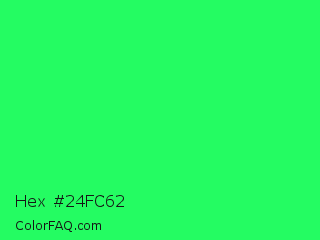 Hex #24fc62 Color Image