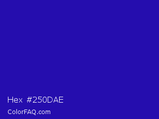 Hex #250dae Color Image