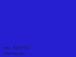 Hex #251fd1 Color Image
