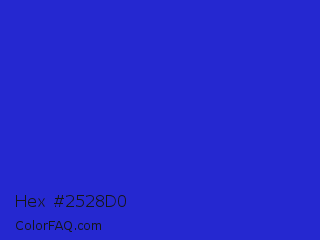 Hex #2528d0 Color Image
