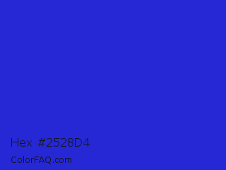 Hex #2528d4 Color Image