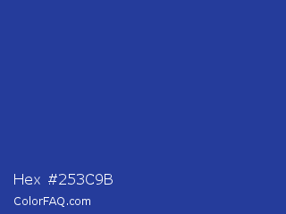 Hex #253c9b Color Image