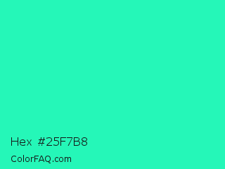Hex #25f7b8 Color Image