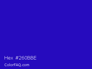 Hex #260bbe Color Image