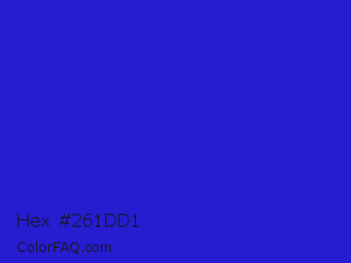 Hex #261dd1 Color Image