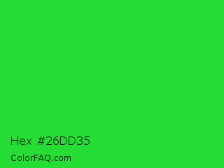 Hex #26dd35 Color Image
