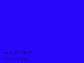 Hex #2706f9 Color Image