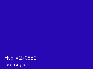 Hex #2708b2 Color Image