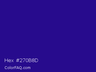 Hex #270b8d Color Image