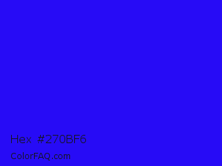 Hex #270bf6 Color Image