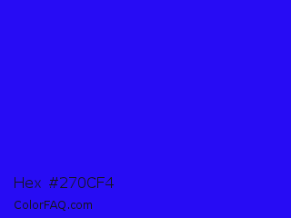 Hex #270cf4 Color Image