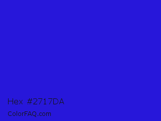 Hex #2717da Color Image