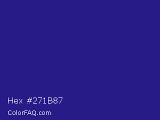 Hex #271b87 Color Image