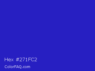 Hex #271fc2 Color Image