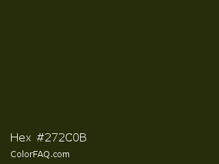 Hex #272c0b Color Image