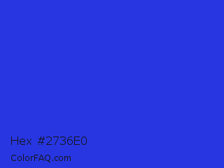 Hex #2736e0 Color Image