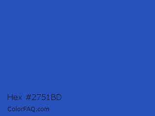 Hex #2751bd Color Image