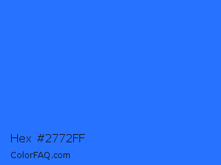 Hex #2772ff Color Image