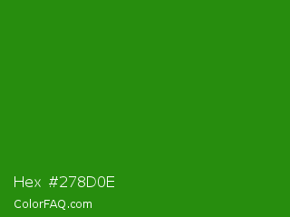 Hex #278d0e Color Image
