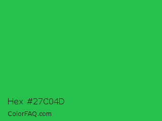 Hex #27c04d Color Image