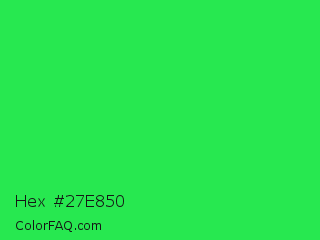 Hex #27e850 Color Image