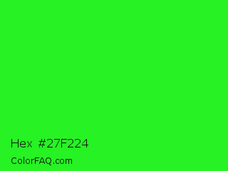 Hex #27f224 Color Image