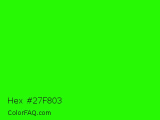 Hex #27f803 Color Image