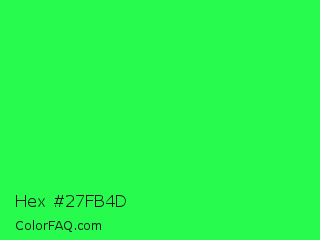 Hex #27fb4d Color Image