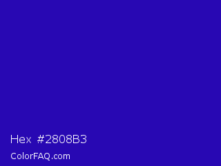 Hex #2808b3 Color Image