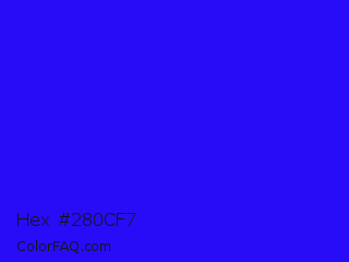 Hex #280cf7 Color Image