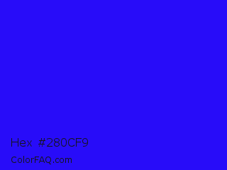 Hex #280cf9 Color Image