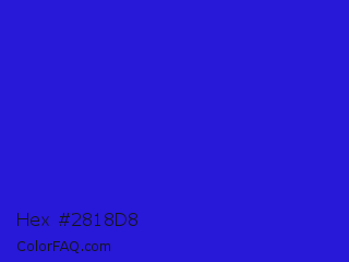 Hex #2818d8 Color Image