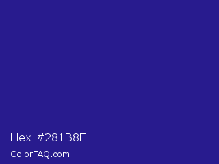 Hex #281b8e Color Image