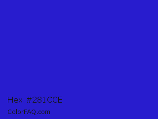 Hex #281cce Color Image