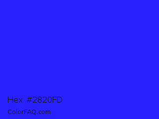 Hex #2820fd Color Image