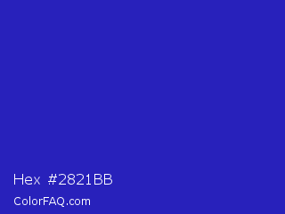 Hex #2821bb Color Image