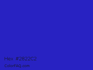 Hex #2822c2 Color Image