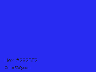 Hex #282bf2 Color Image