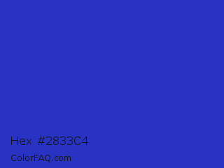 Hex #2833c4 Color Image