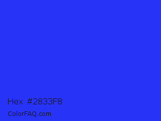 Hex #2833f8 Color Image